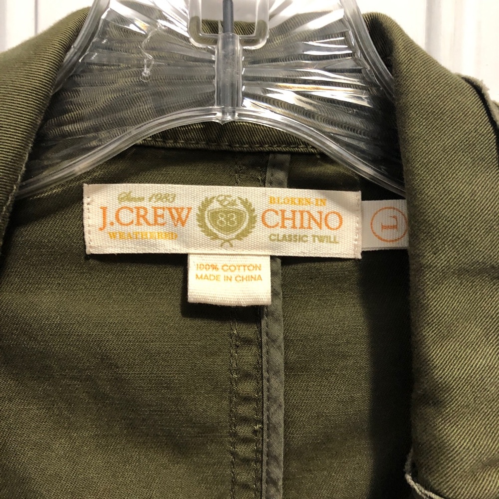 JCrew olive green embellished blazer - Picture 4 of 8